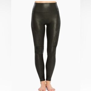 Spanx Faux Leather Moto Leggings